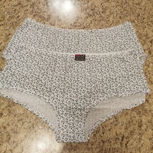 Voglio Black & White Floral Boyshort Underware 3X
